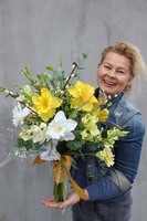 bukiet do wazonu sztuczne kwiaty, Wiosenna Inspiracja, dł.58cm 