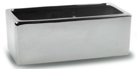 Bossa lustrzana donica / osłonka ceramiczna A, wym.10x25x13cm