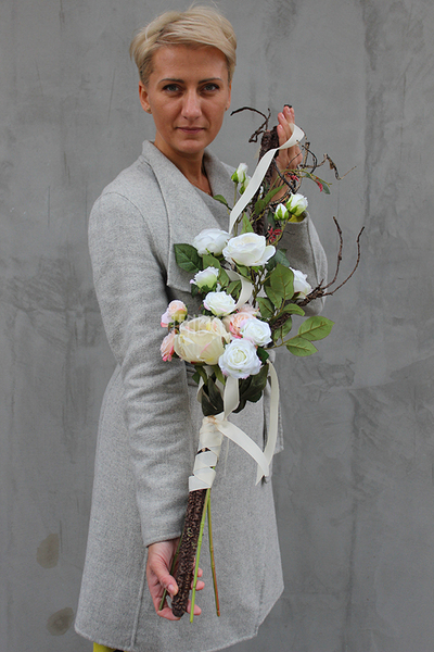 dekoracja nagrobna / kompozycja Gloria, dł.92cm 