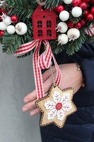 wyjątkowy wianek na drzwi, Domeczek, śr.35cm