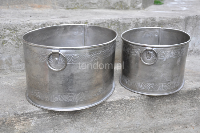 komplet metalowych pojemników Duo