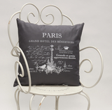 poszewka dekoracyjna szara Paris 43x43cm