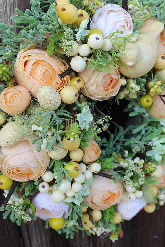 dekoracyjny wianek Wiosenny Czar, śr.36cm