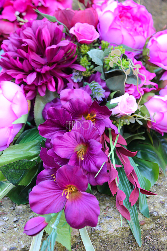 dekoracja nagrobna + bukiet Różowe Anioły komplet, wym.78cm 