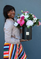 Diora 2, ekskluzywny flowerbox, kompozycja kwiatowa, wys.52cm