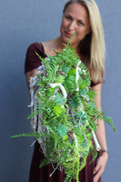 duży egzotyczny wianek, Wooden Style, śr.55cm