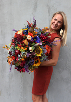 Bogactwo Jesieni, barwny jesienny kosz, wym.65x45x46cm 