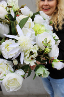 Ecru Exclusive kompozycja kwiatowa / bukiet wys.35cm, śr. kwiatów 45cm