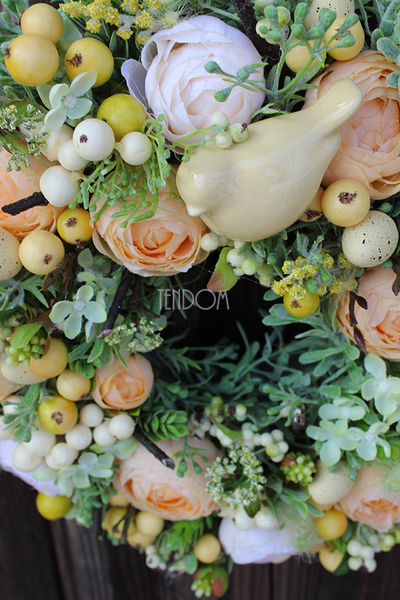 dekoracyjny wianek Wiosenny Czar, śr.36cm