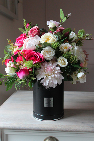 Diora 2, ekskluzywny flowerbox, kompozycja kwiatowa, wys.52cm