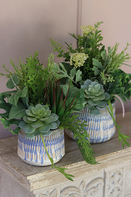 Lamano 2, efektowna kompozycja Sukulenty w ceramicznym naczyniu, wys. 30cm