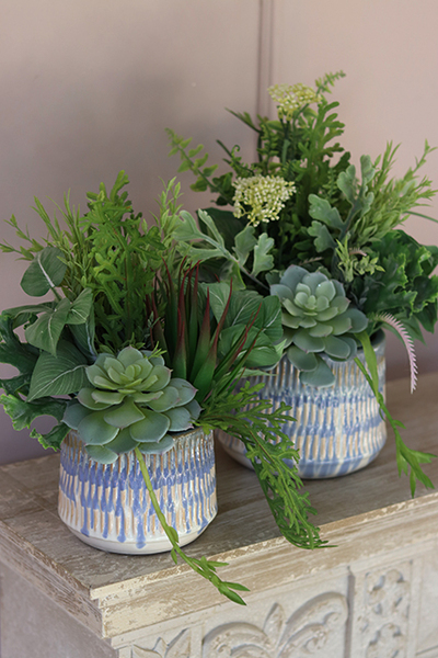 Lamano 2, efektowna kompozycja Sukulenty w ceramicznym naczyniu, wys. 30cm