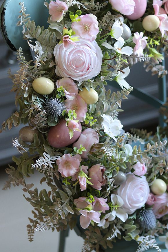 bajeczny wianek wielkanocny, Green Canoe Pastels, śr.56cm 