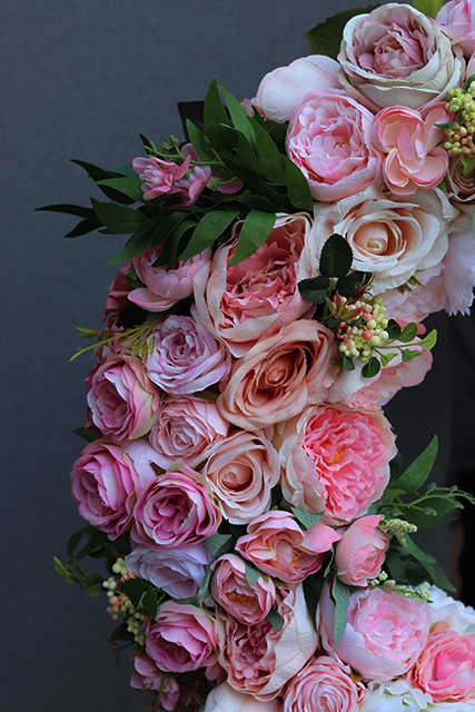 bardzo duży wianek na drzwi, Maria Antonina, śr.70cm 