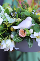 elegancka wielkanocna kompozycja / stroik, Perona, dł.35cm