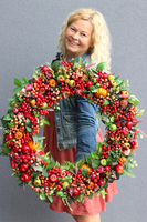 bardzo efektowny, ogromny wianek Extra Autumn Big, śr.70cm  