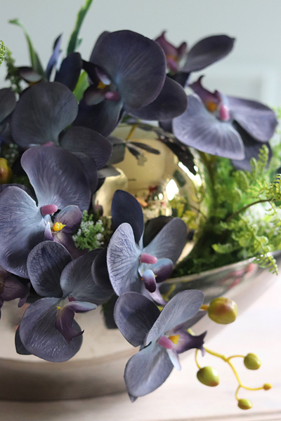 dekoracyjna dekoracja ze storczykiem, Dekoria Granat&Gold, wym.30x45cm