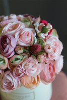 flowerbox z różowymi kwiatami, Pink Sulina 2, wys.23cm