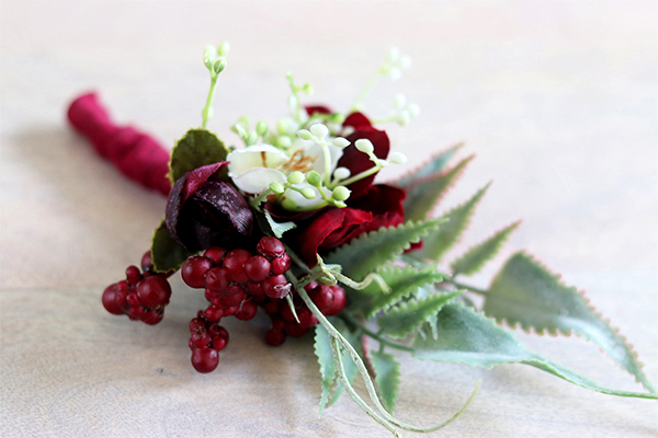 Kreonna, bransoletka + butonierka, komplet dekoracji