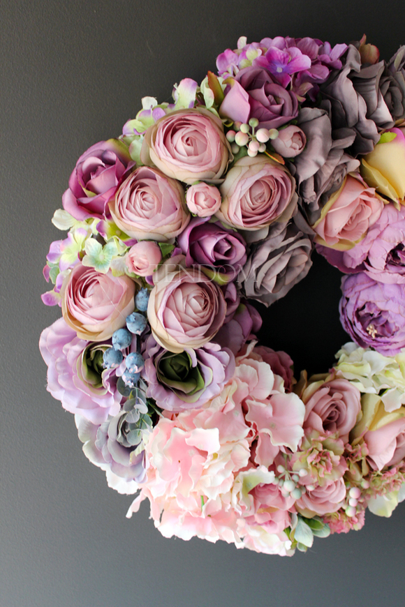 Bella bardzo duży wianek na drzwi, śr.46cm 