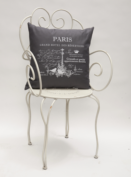 poduszka dekoracyjna szara Paris 43x43cm