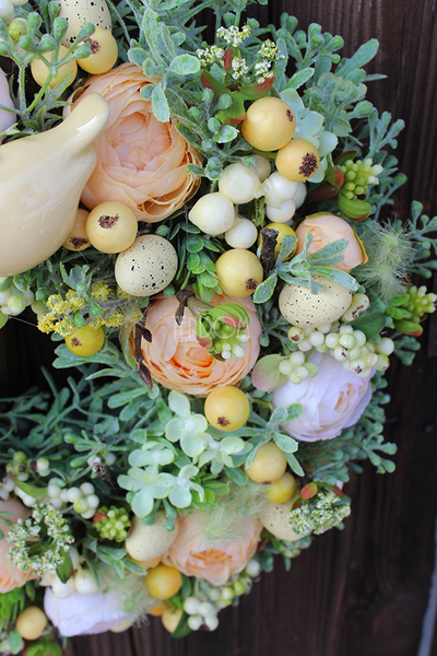 dekoracyjny wianek Wiosenny Czar, śr.36cm