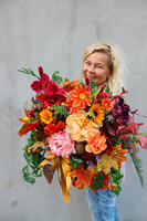 Jesienna Nostalgia kompozycja kwiatowa nagrobna, wym.45x50x40cm