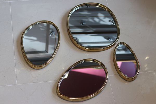 Gold Appart, złote lustro glamour S, wym.25.5x13x2cm