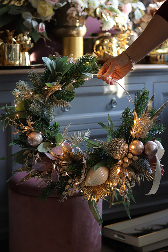 bożonarodzeniowy wianek, Złota Rezydencja Subtelle Premium, śr.47cm