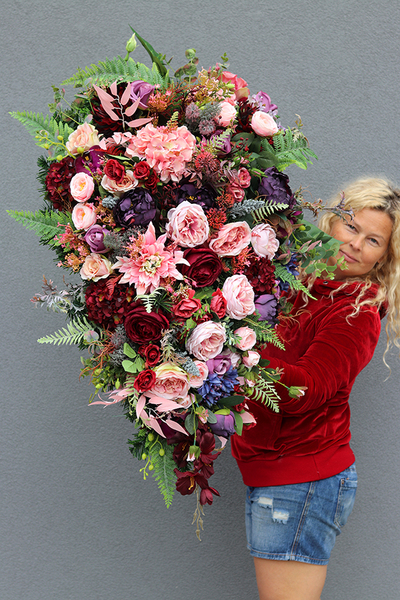 duża wiązanka nagrobna England Premium, dł.110cm