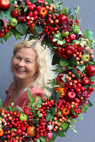 bardzo efektowny, ogromny wianek Extra Autumn Big, śr.70cm  