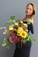 Miodowe Lata, bukiet / dekoracja nagrobna, dł.59cm