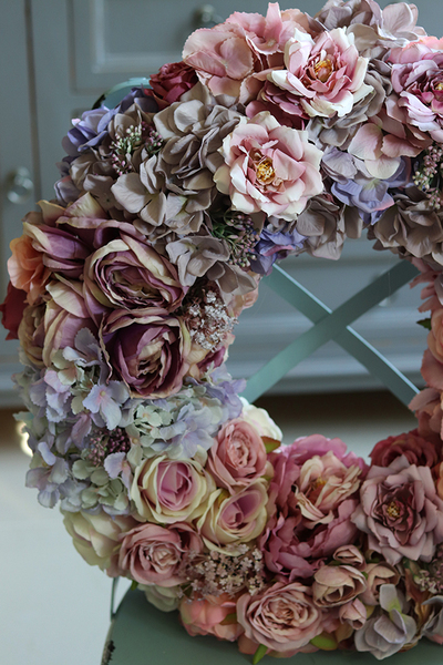 Bogactwo Natury Fiolet & Morela, duży wianek na drzwi, śr.50cm 