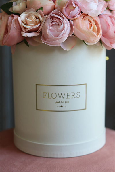 flowerbox z różowymi kwiatami, Pink Sulina 2, wys.23cm