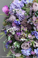 bardzo duża wiązanka nagrobna Della Fiolettina, dł.115cm