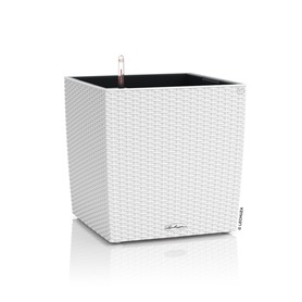 Cube Cottage, elegancka donica z nawadnianiem, biała, wym.50x50cm