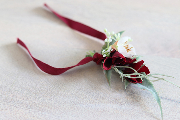 Kreonna, bransoletka + butonierka, komplet dekoracji