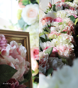 ogromna donica z kwiatami Maria Antonina, wys. ok.30cm, dł. 90cm