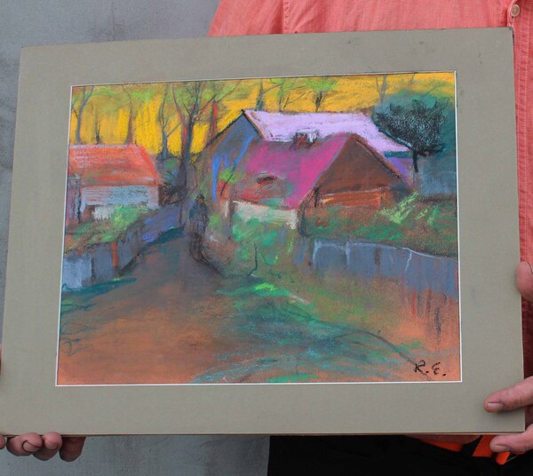 Pejzaż Komorowski, sucha pastel, wym. 30x40cm