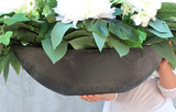 duża dekoracja / wiązanka nagrobna w donicy łódce, Lanta, dł.116cm
