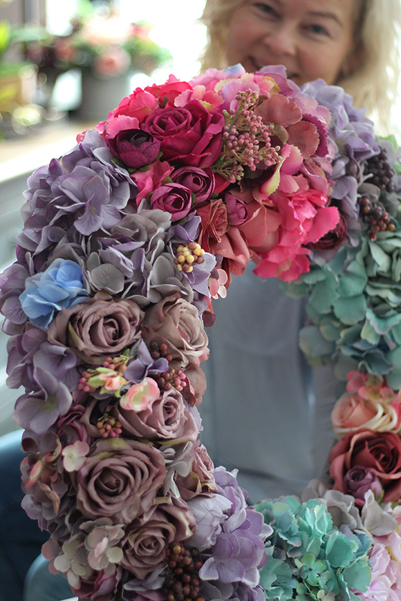 Bella Big ogromny wianek na drzwi, śr.60cm 