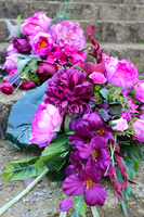 dekoracja nagrobna + bukiet Różowe Anioły komplet, wym.78cm 