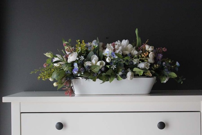 doskonała kompozycja na stół, Wiosenny Klimat, wys.24cm