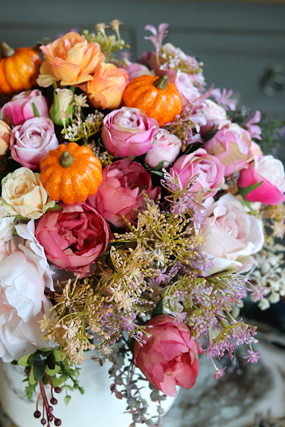 Autumn Mullan, box jesienny z dyniami, wys.44cm