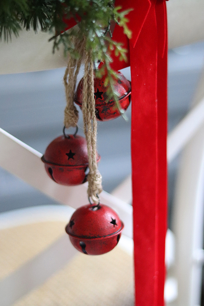 Karminowe Święta, bożonarodzeniowy stroik na drzwi, wym.40x60cm