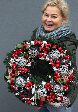 Exclusive Christmas, elegancki wianek świąteczny, śr.44cm 