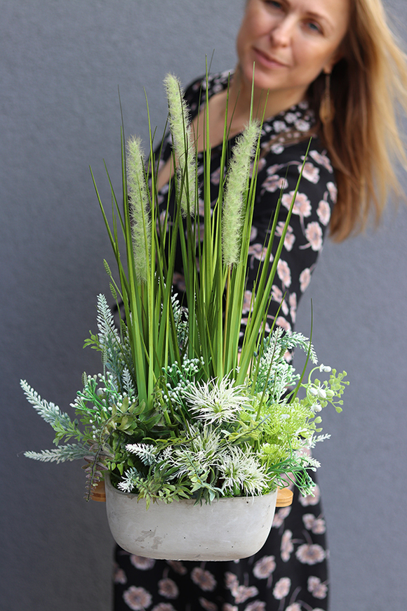 Veloni, nowoczesna kompozycja traw, wys.53cm