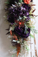 fioletowo-pomarańczowa girlanda kwiatowa, Maestro Orange, dł.100cm 