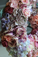 Bogactwo Natury Fiolet & Morela, duży wianek na drzwi, śr.50cm