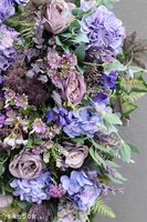 bardzo duża wiązanka nagrobna Della Fiolettina, dł.115cm